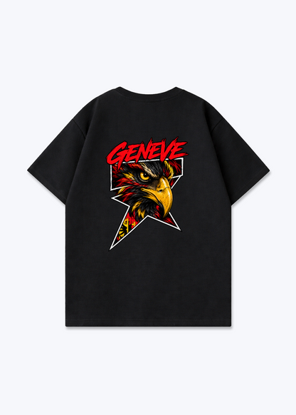 Gèneve Comic Oversized T-Shirt - Black Back (Designed)