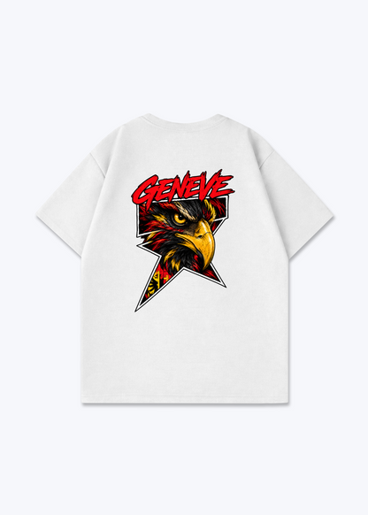 Gèneve Comic Oversized T-Shirt - White Back (Designed)