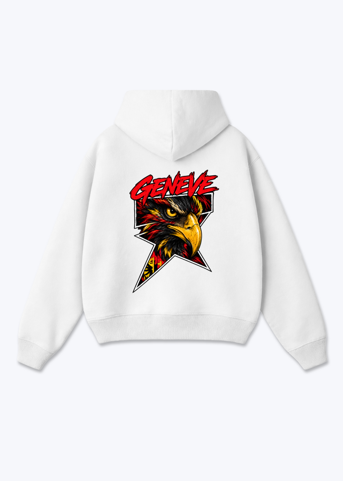 Gèneve Comic Oversized Hoodie - White Back (Designed)