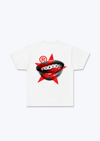 Gèneve Teeth Basic T-Shirt - White Back (Designed)