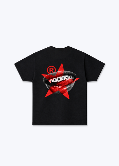 Gèneve Teeth Basic T-Shirt - Black Back (Designed)