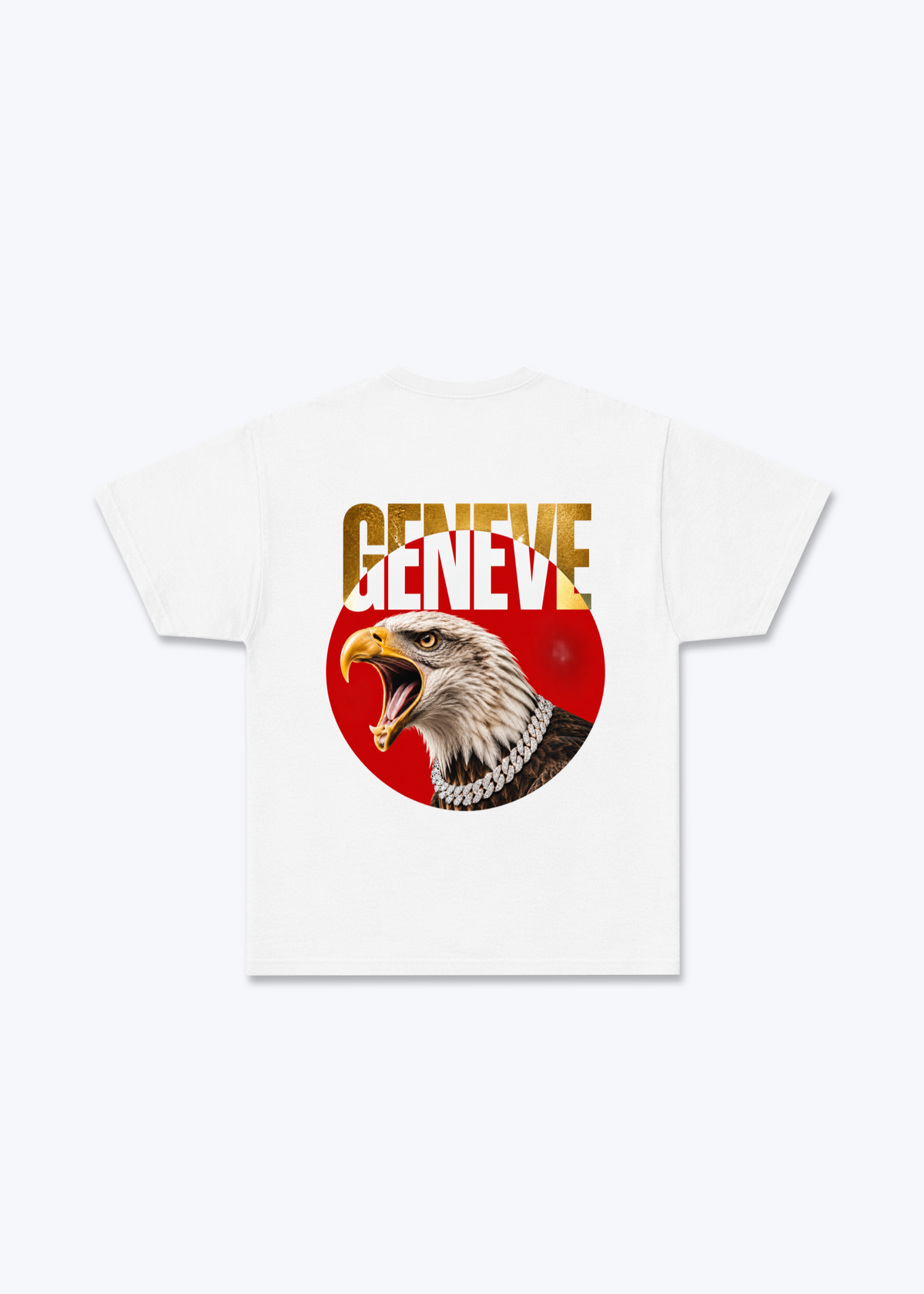 Gèneve Iced Eagle Basic T-Shirt - White Back (Designed)