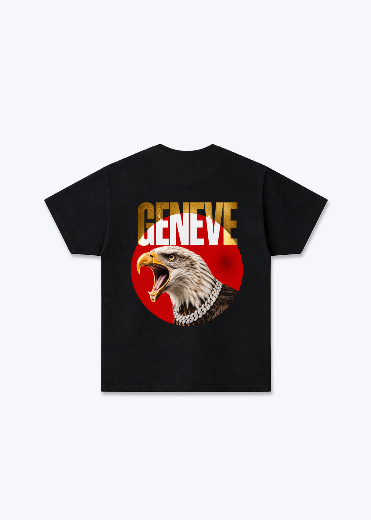Gèneve Iced Eagle Basic T-Shirt - Black Back (Designed)