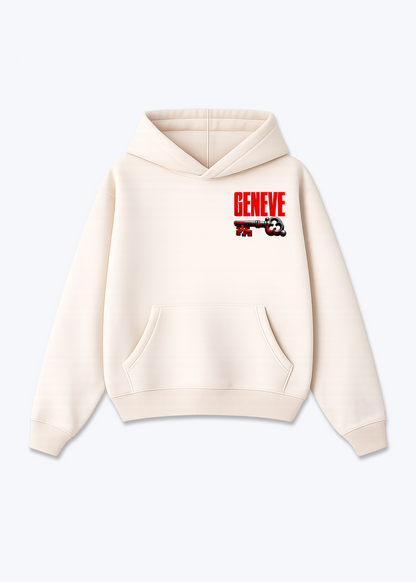 Gèneve Key Oversized Hoodie - Beige Front (Designed)