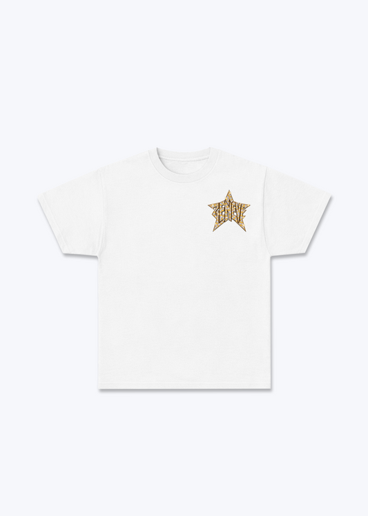 Gèneve Star Basic T-Shirt - White Front (Designed)