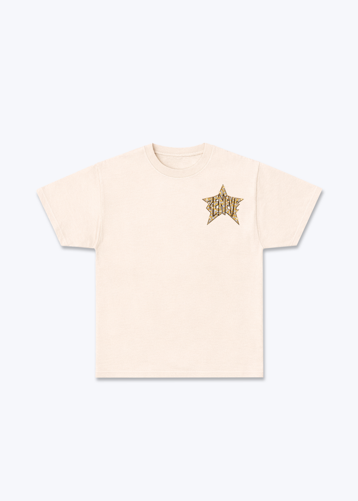 Gèneve Star Basic T-Shirt - Beige Front (Designed)