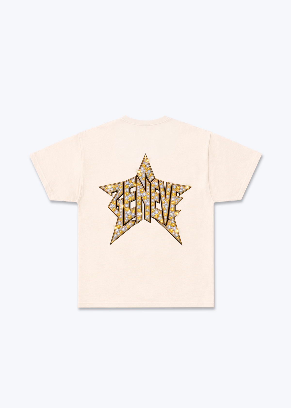 Gèneve Star Basic T-Shirt - Beige Back (Designed)