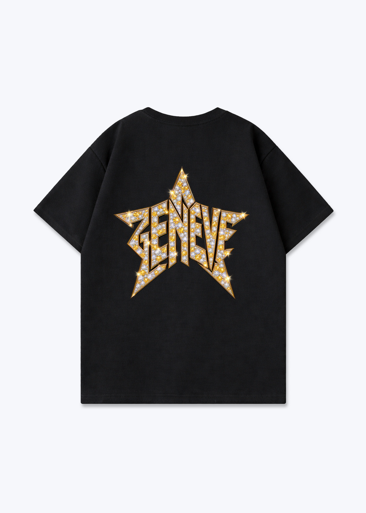 Gèneve Star Oversized T-Shirt - Black Back (Designed)