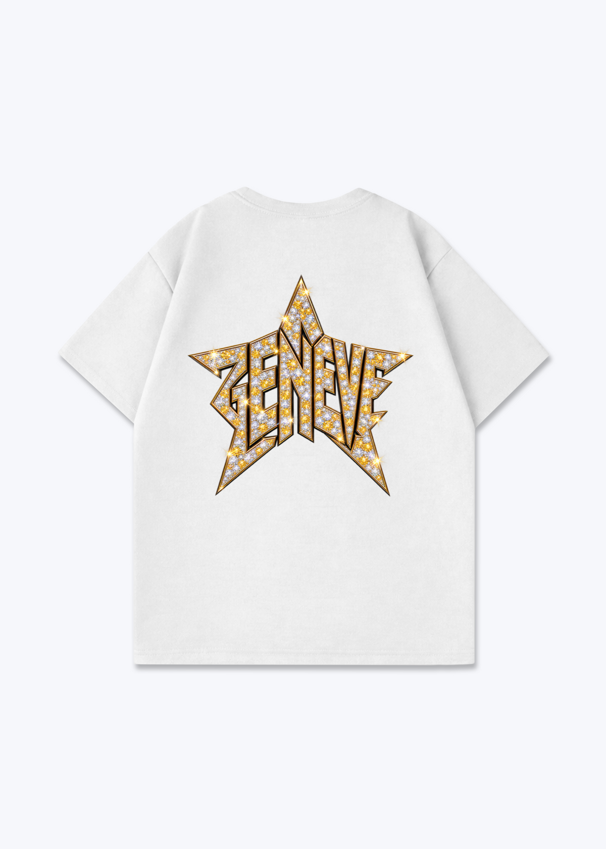 Gèneve Star Oversized T-Shirt - White Back (Designed)