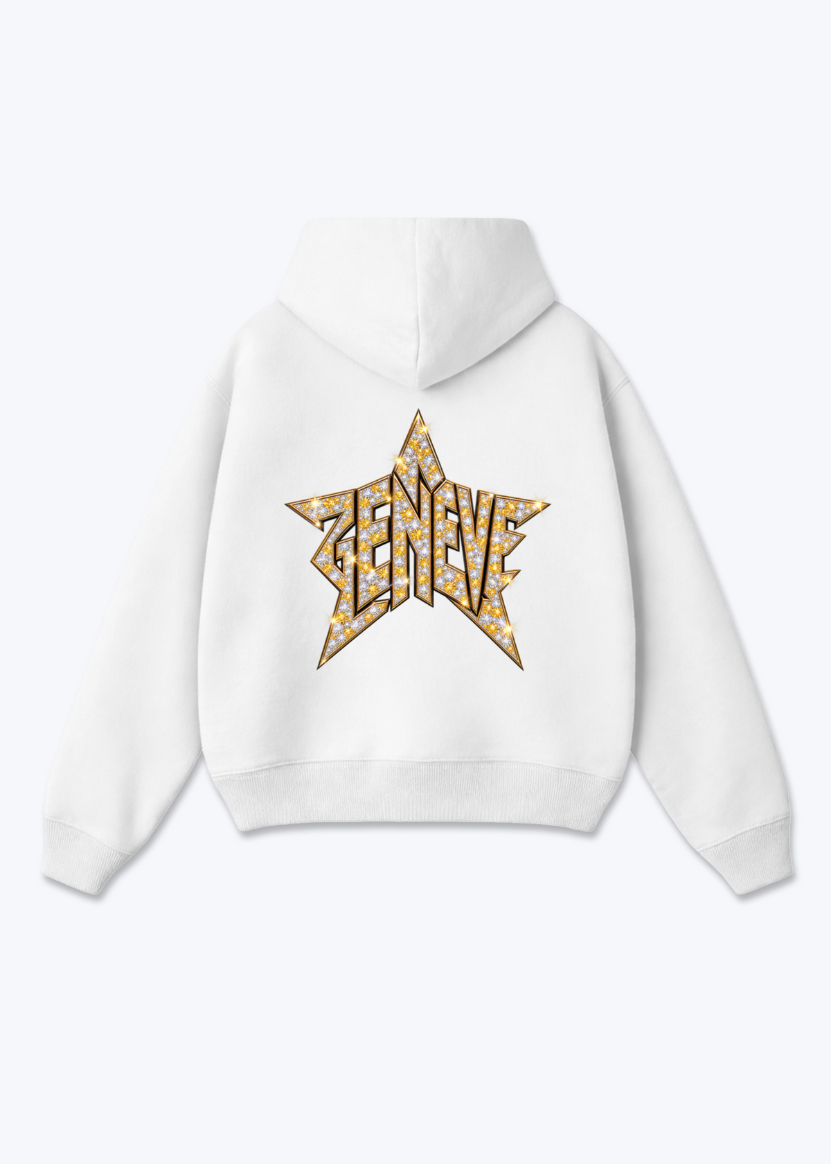 Gèneve Star Oversized Hoodie - White Back (Designed)