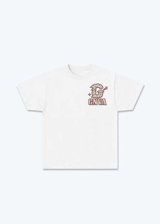 Genève Clouds Basic T-Shirt - White Front (Designed)