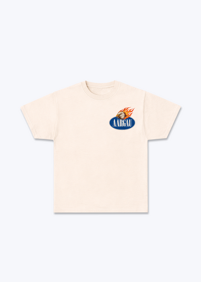 Aargau Burning Eagle Basic T-Shirt - Beige Front (Designed)