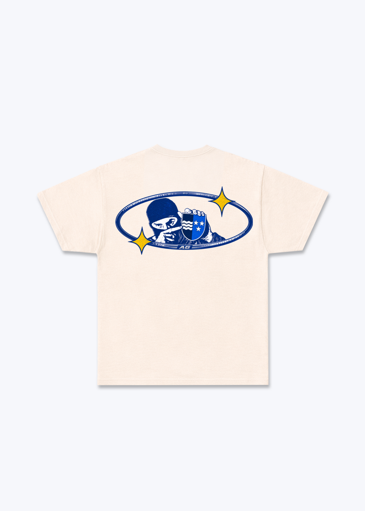 Aargau Bandit Basic T-Shirt - Beige Back (Designed)