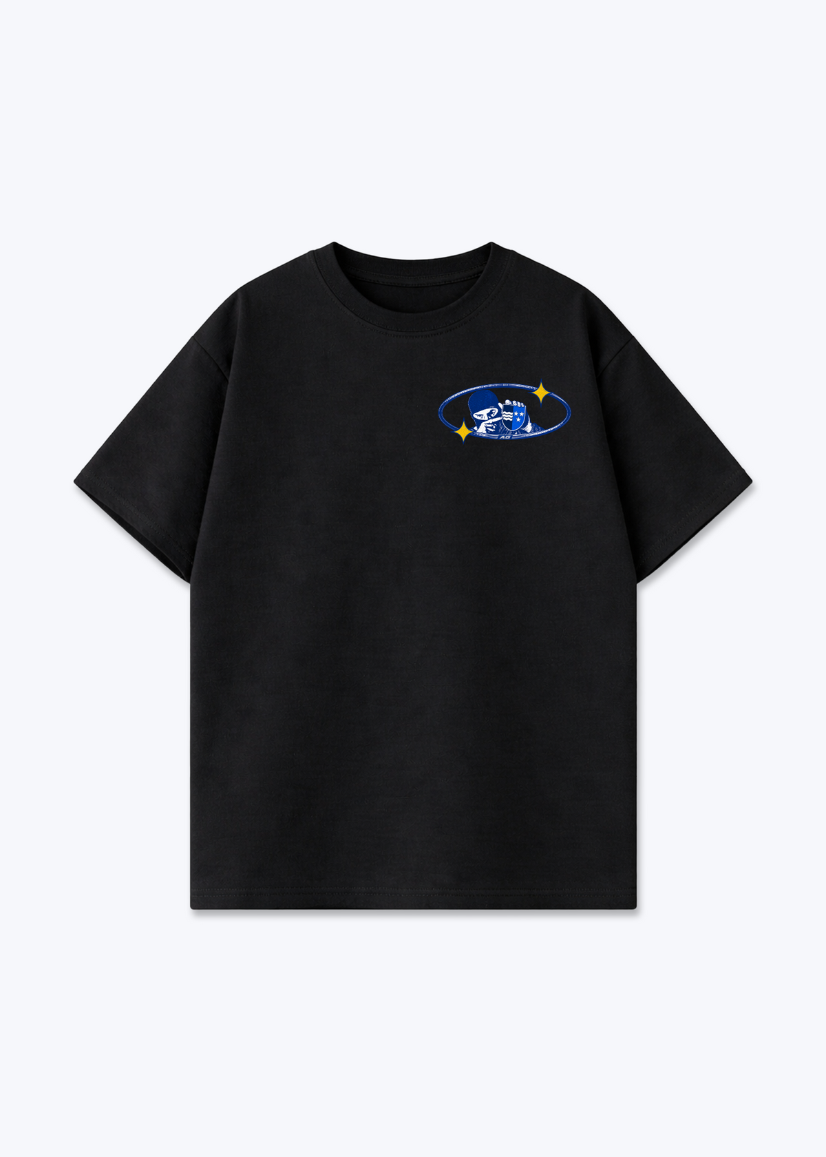 Aargau Bandit Oversized T-Shirt - Black Front (Designed)