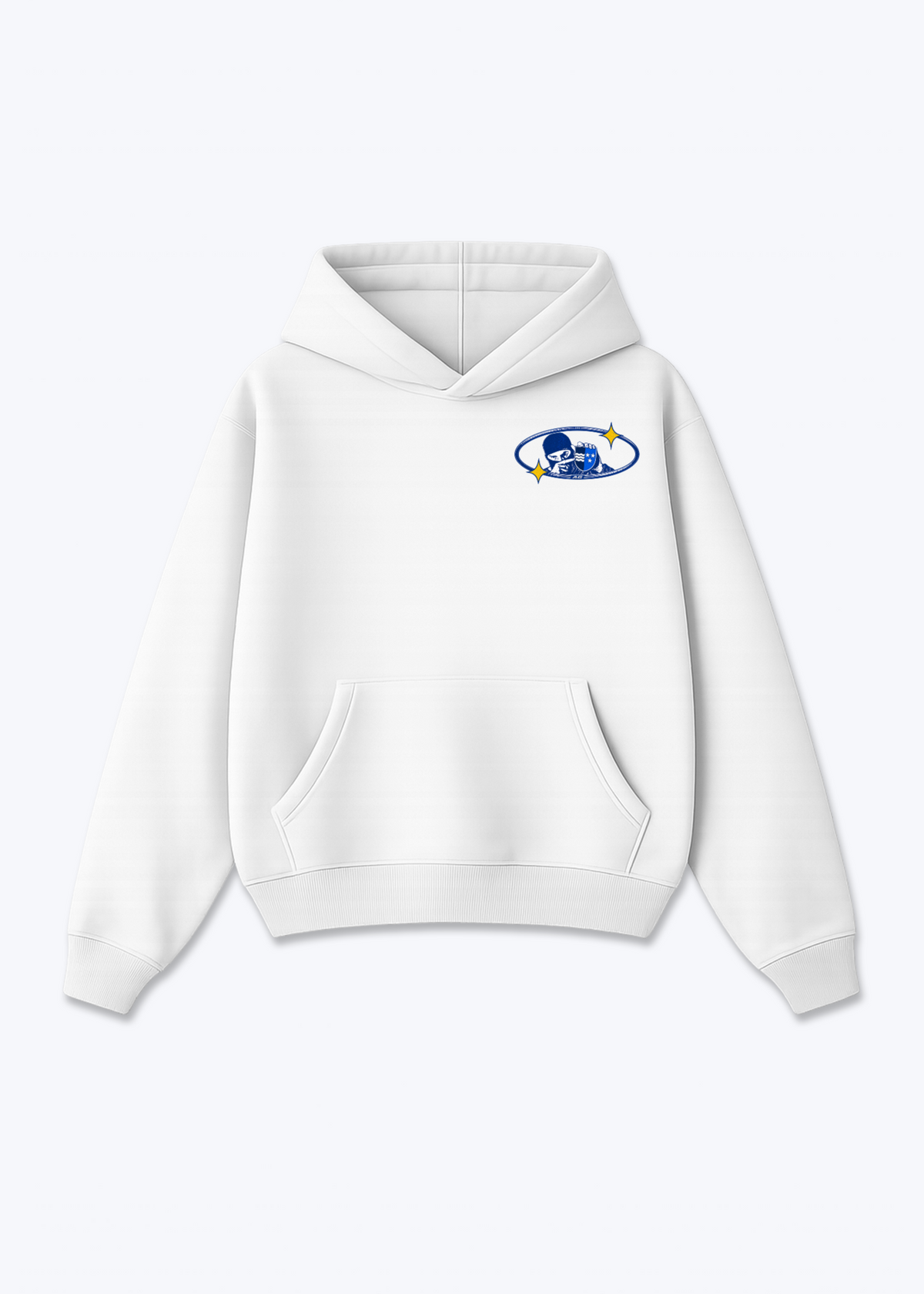 Aargau Bandit Oversized Hoodie - White Front (Designed)