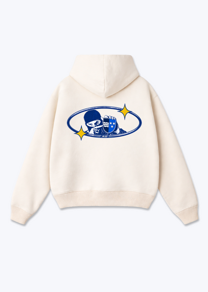 Aargau Bandit Oversized Hoodie - Beige Back (Designed)