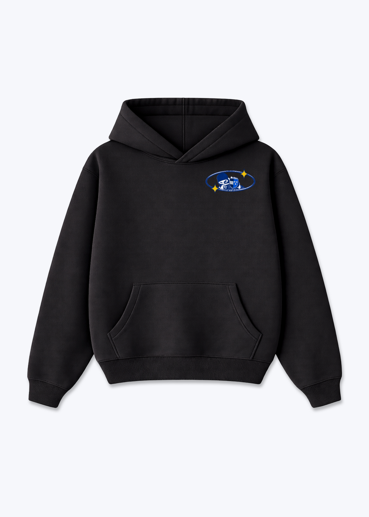 Aargau Bandit Oversized Hoodie - Black Front (Designed)
