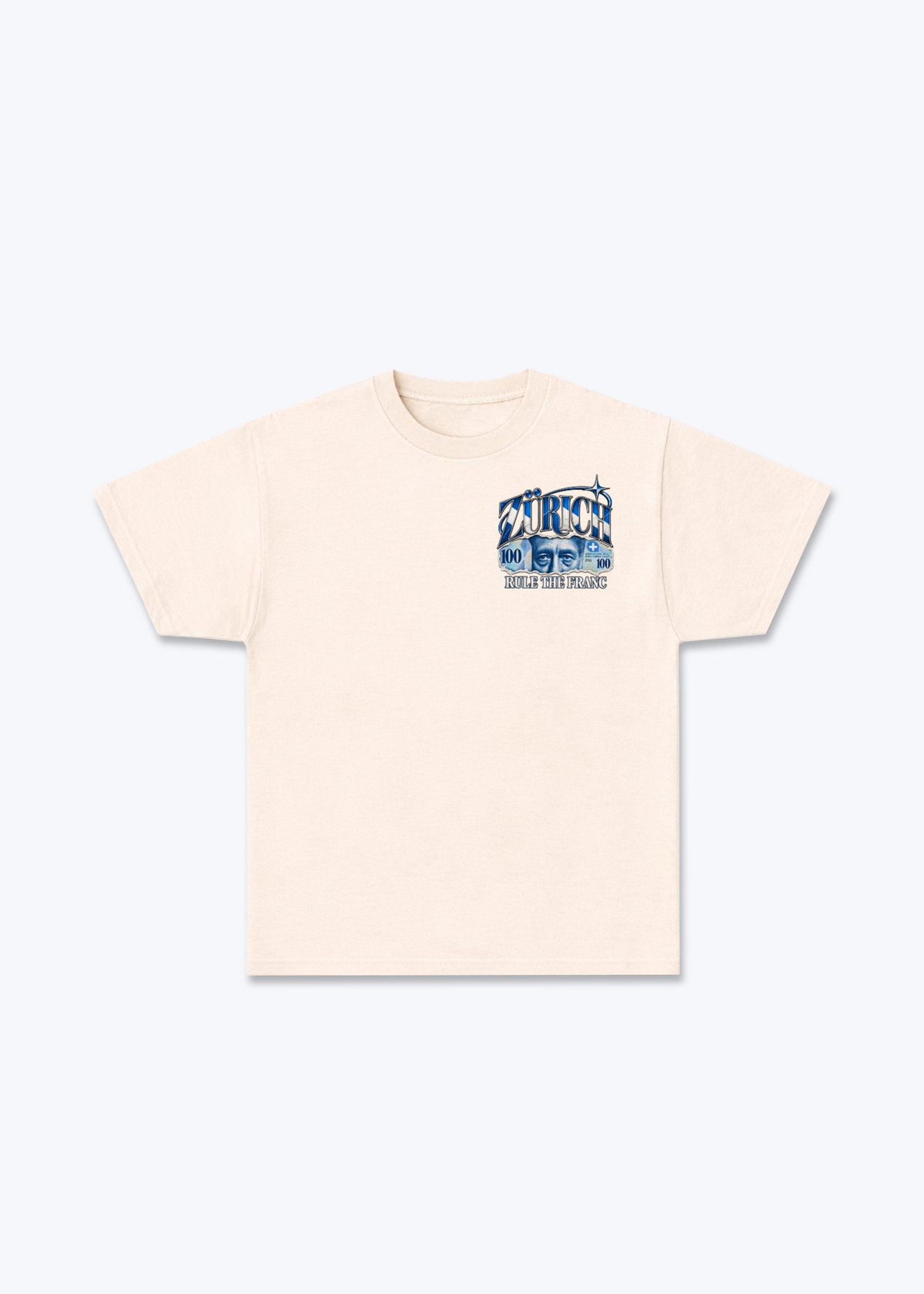 Zürich Rule Basic T-Shirt - Beige Front (Designed)