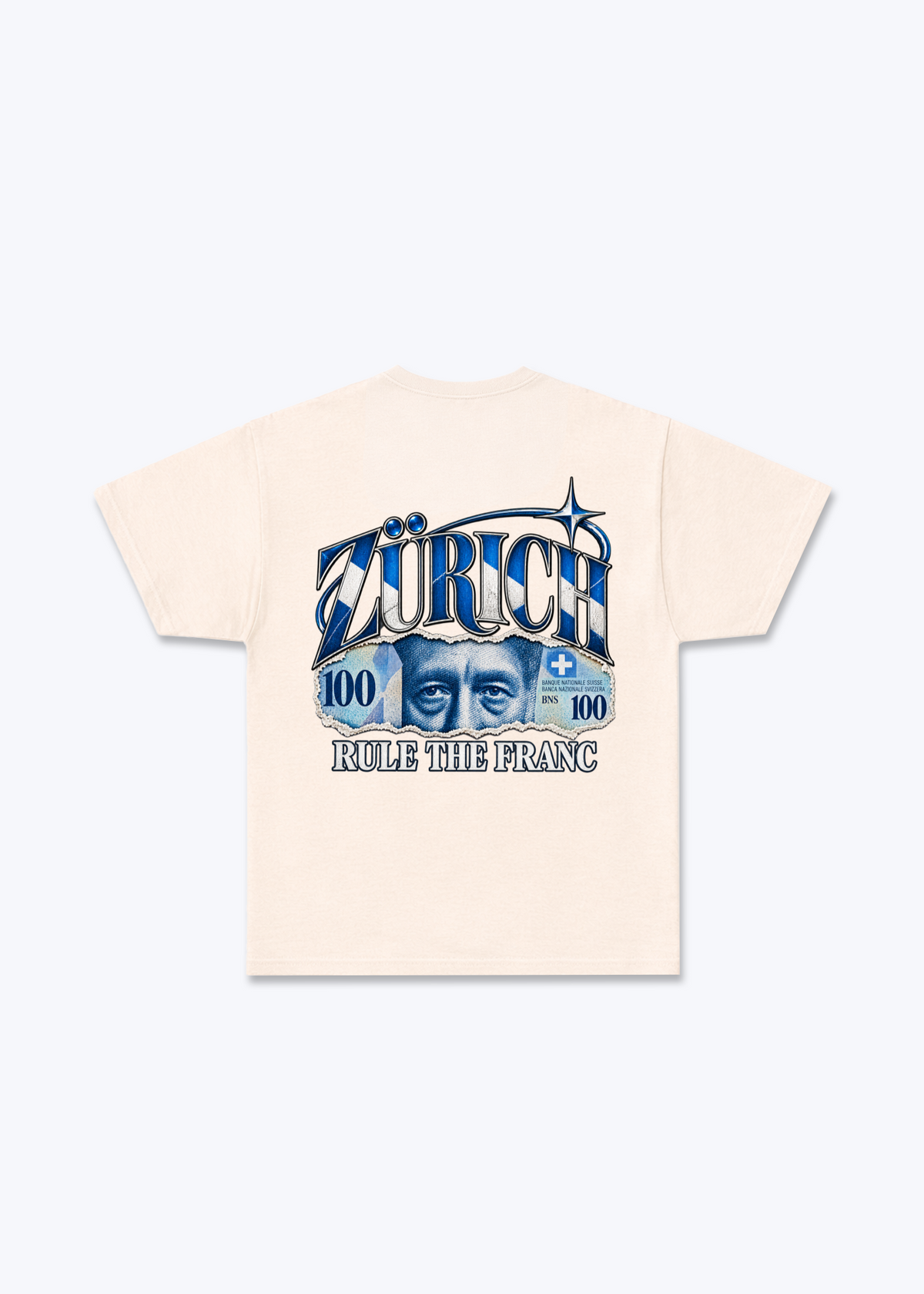 Zürich Rule Basic T-Shirt - Beige Back (Designed)