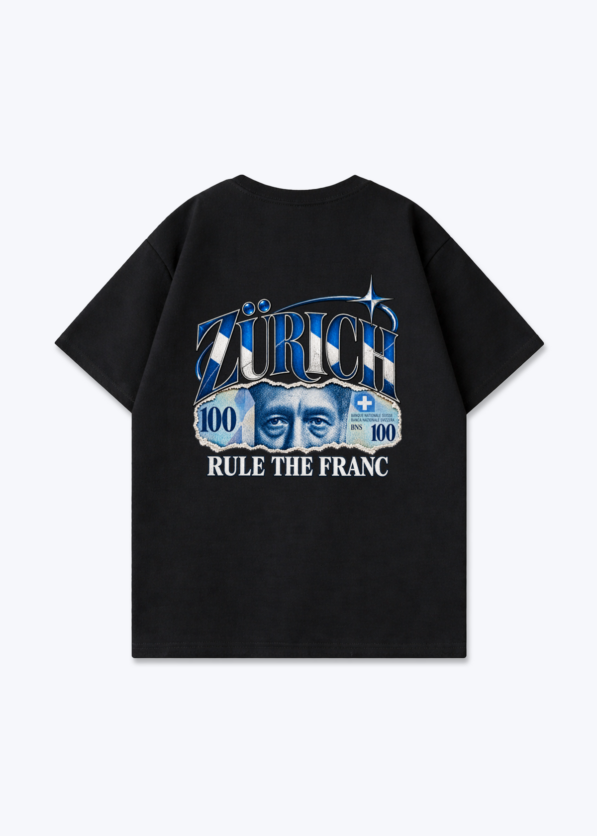 Zürich Rule Oversized T-Shirt - Black Back (Designed)