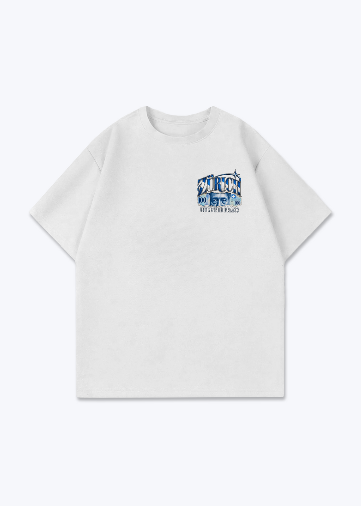 Zürich Rule Oversized T-Shirt - White Front (Designed)