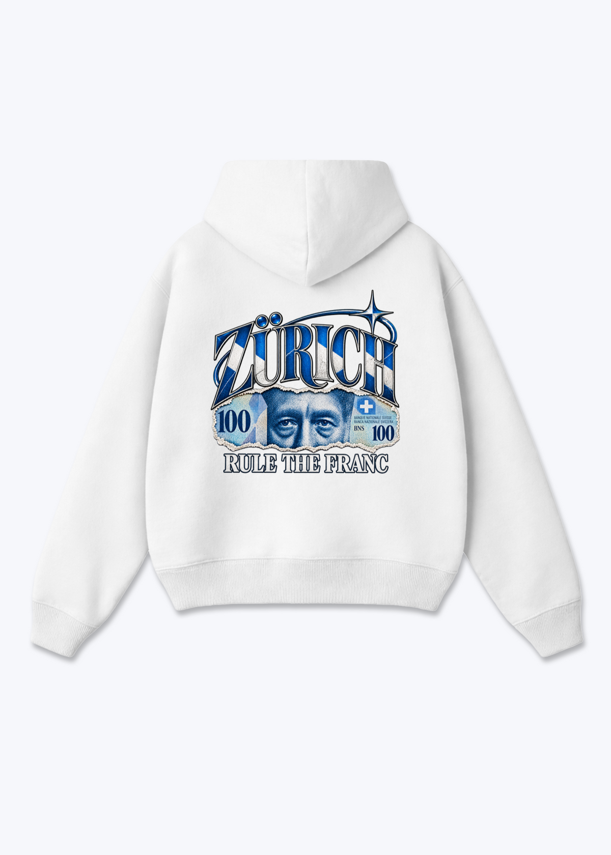 Zürich Rule Oversized Hoodie - White Back (Designed)
