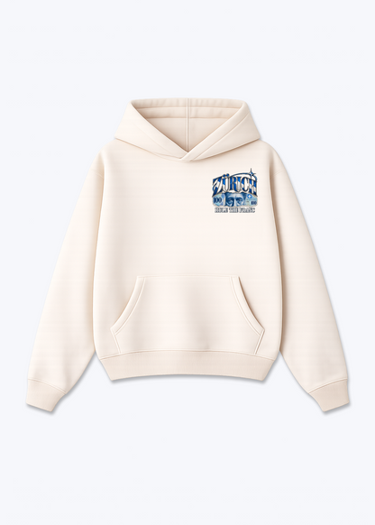 Zürich Rule Oversized Hoodie - Beige Front (Designed)