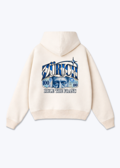 Zürich Rule Oversized Hoodie - Beige Back (Designed)