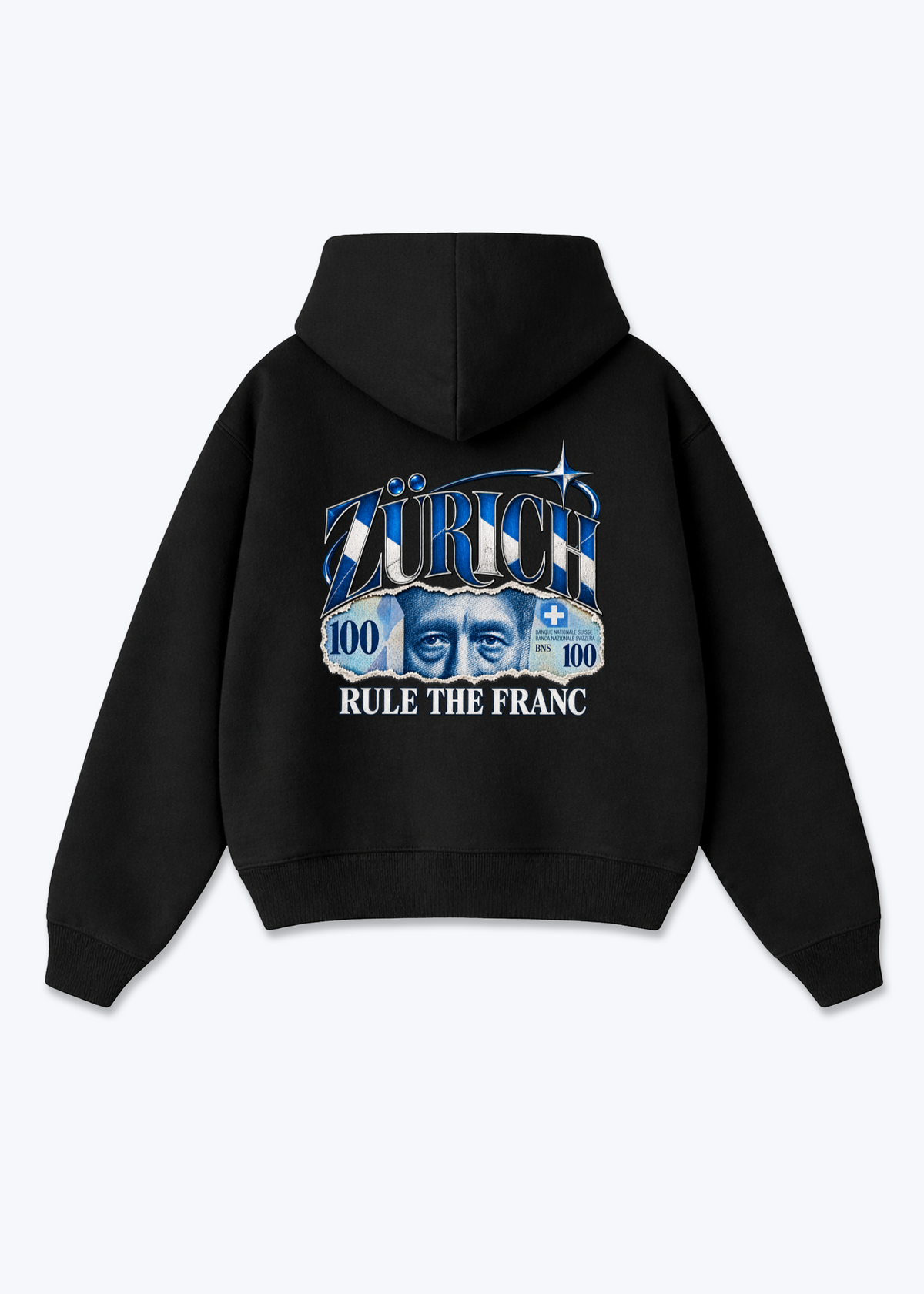 Zürich Rule Oversized Hoodie - Black Back (Designed)