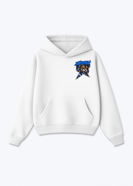 Zürich Lion Oversized Hoodie - White Front (Designed)