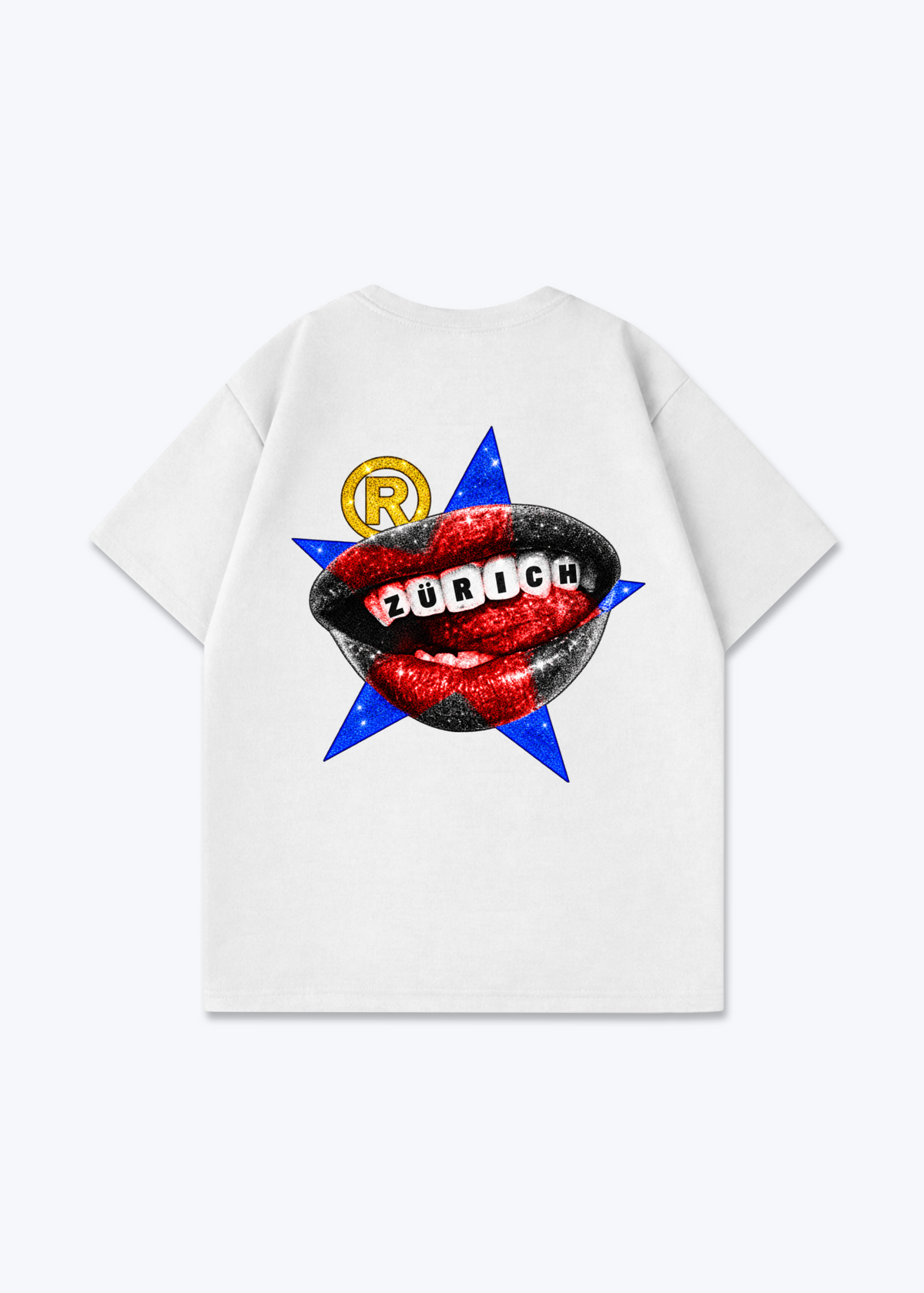 Zürich Teeth Oversized T-Shirt - White Back (Designed)