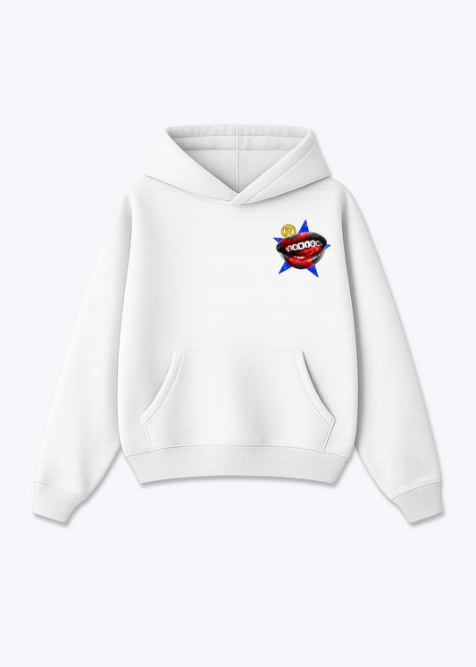 Zürich Teeth Oversized Hoodie - White Front (Designed)