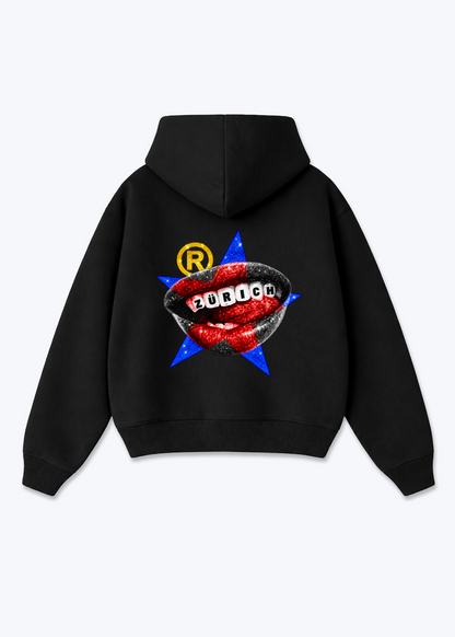 Zürich Teeth Oversized Hoodie - Black Back (Designed)