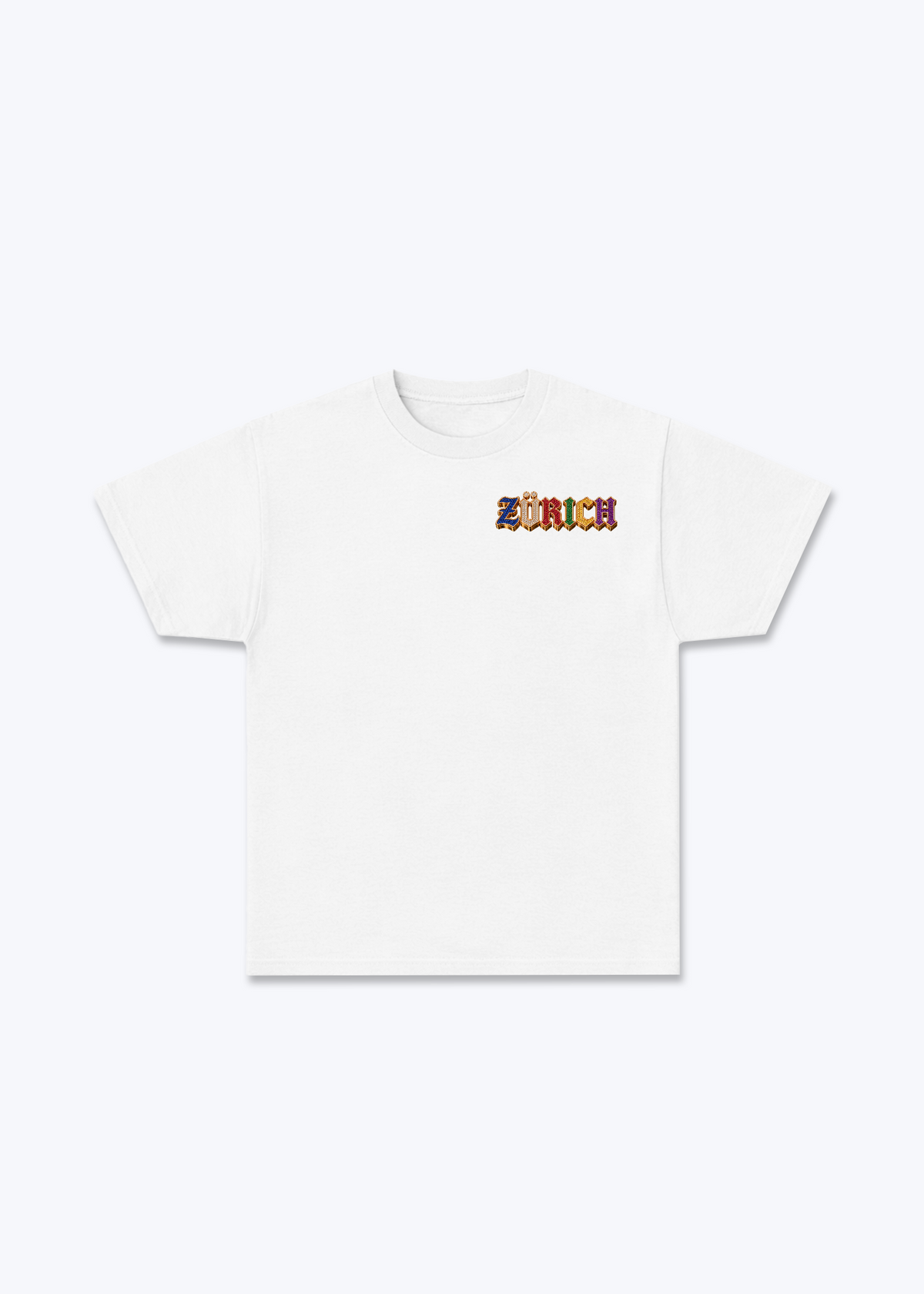 Zürich Jewels Basic T-Shirt - White Front (Designed)