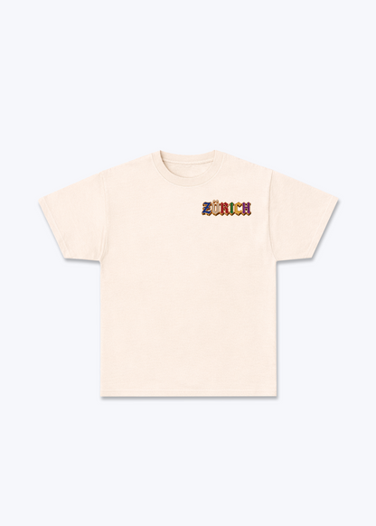 Zürich Jewels Basic T-Shirt - Beige Front (Designed)