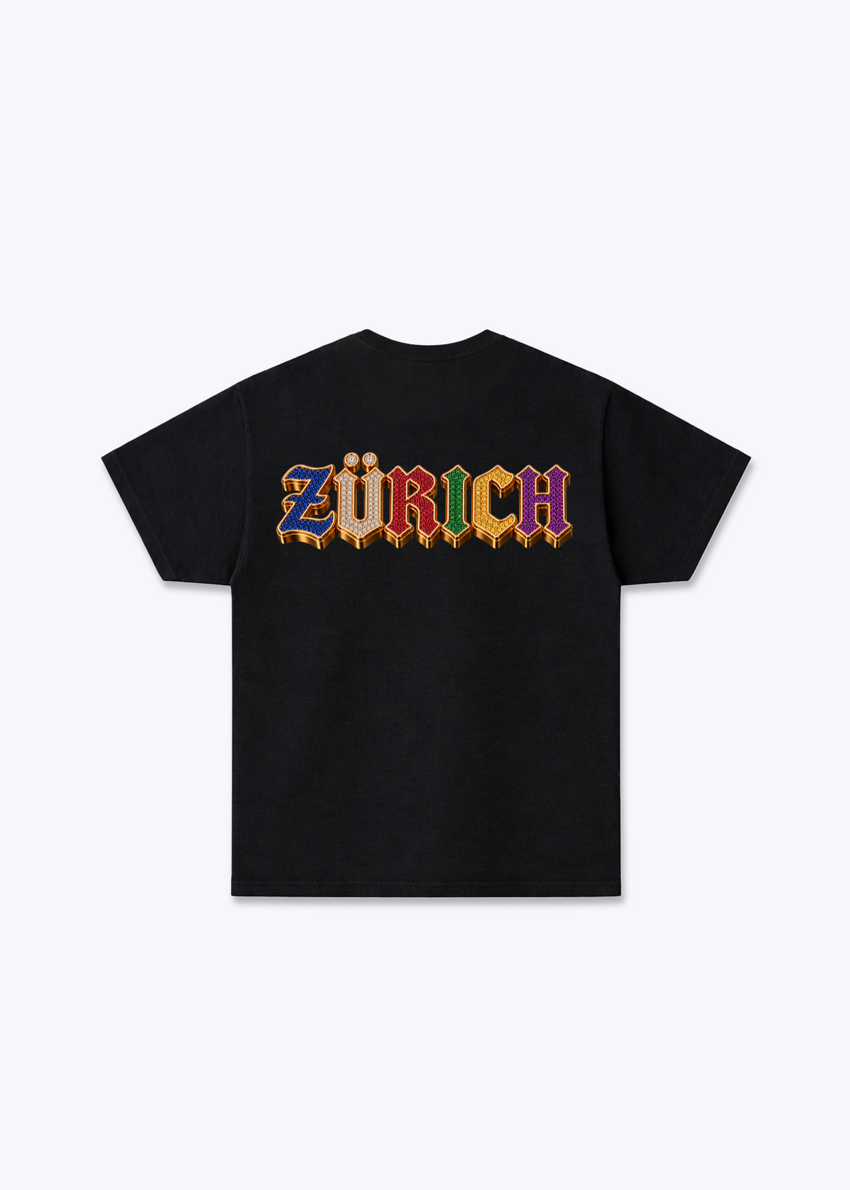 Zürich Jewels Basic T-Shirt - Black Back (Designed)