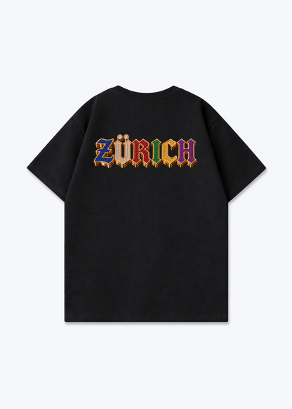 Zürich Jewels Oversized T-Shirt - Black Back (Designed)
