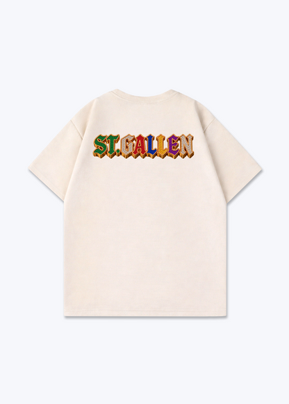 St.Gallen Jewels Oversized T-Shirt - Beige Back (Designed)