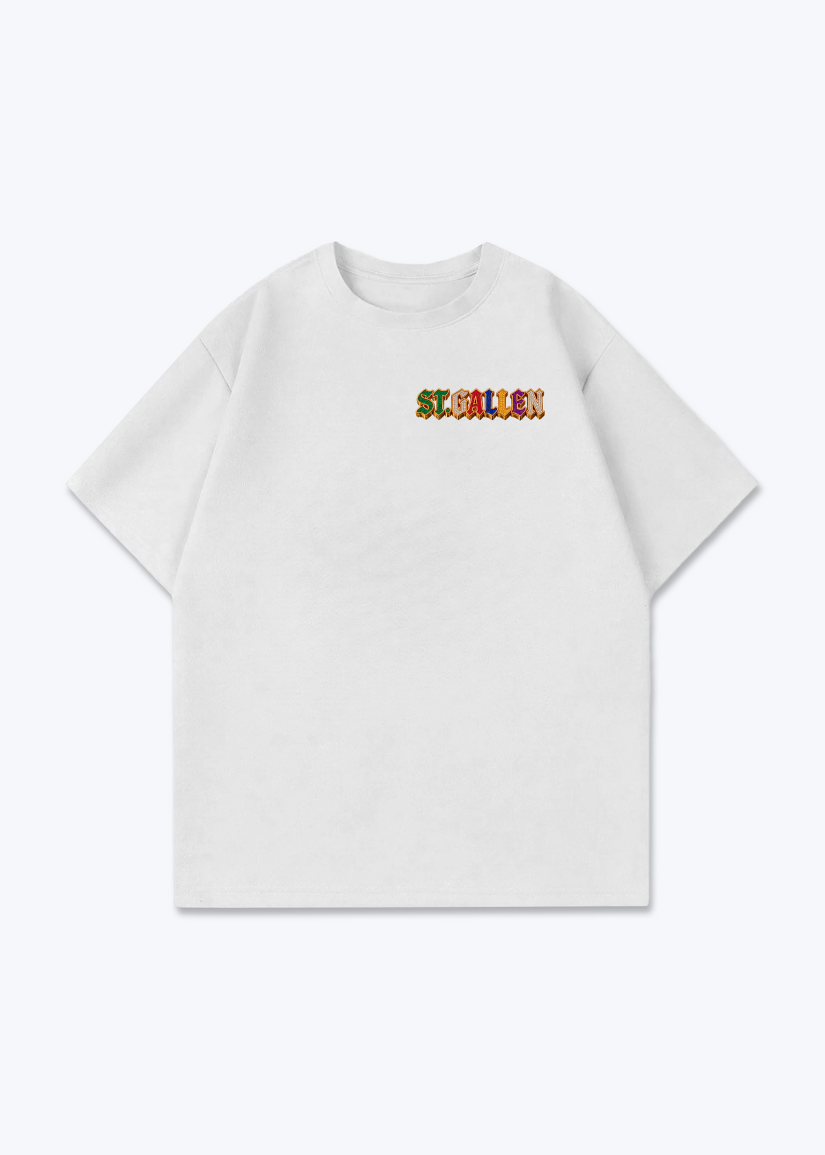 St.Gallen Jewels Oversized T-Shirt - White Front (Designed)
