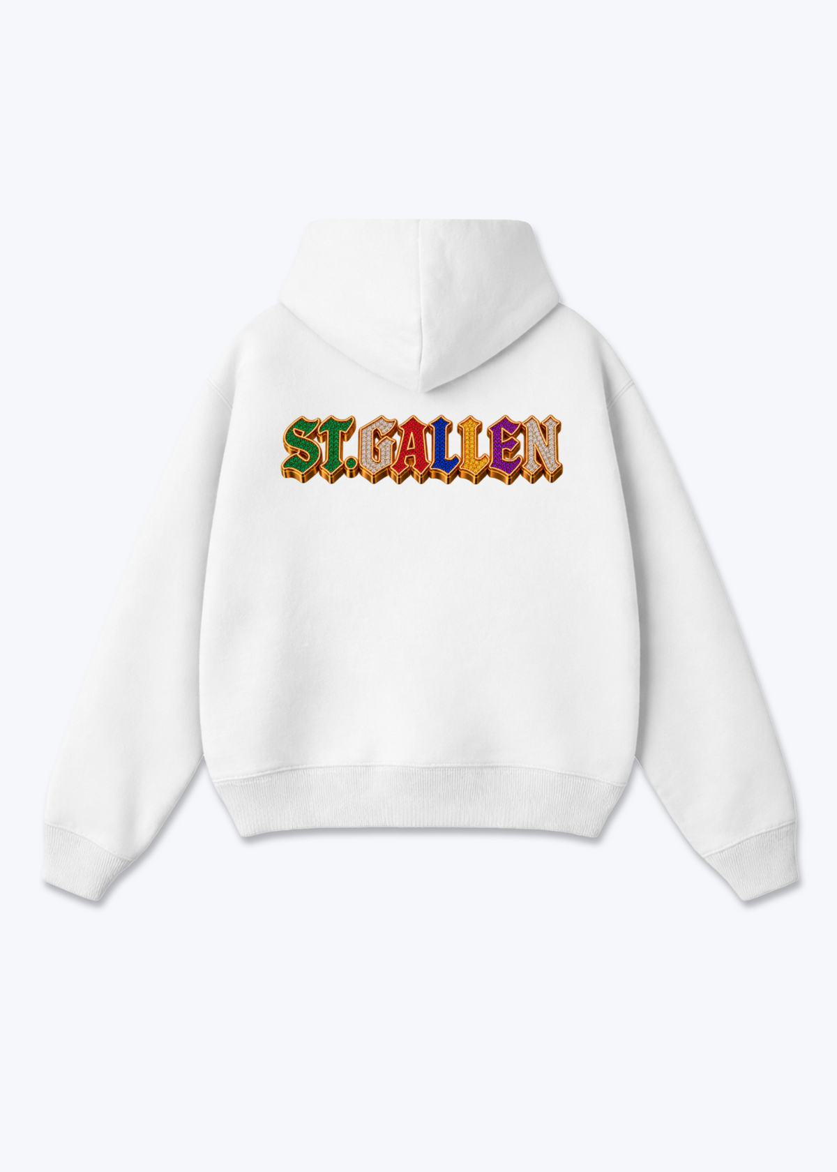St.Gallen Jewels Oversized Hoodie - White Back (Designed)
