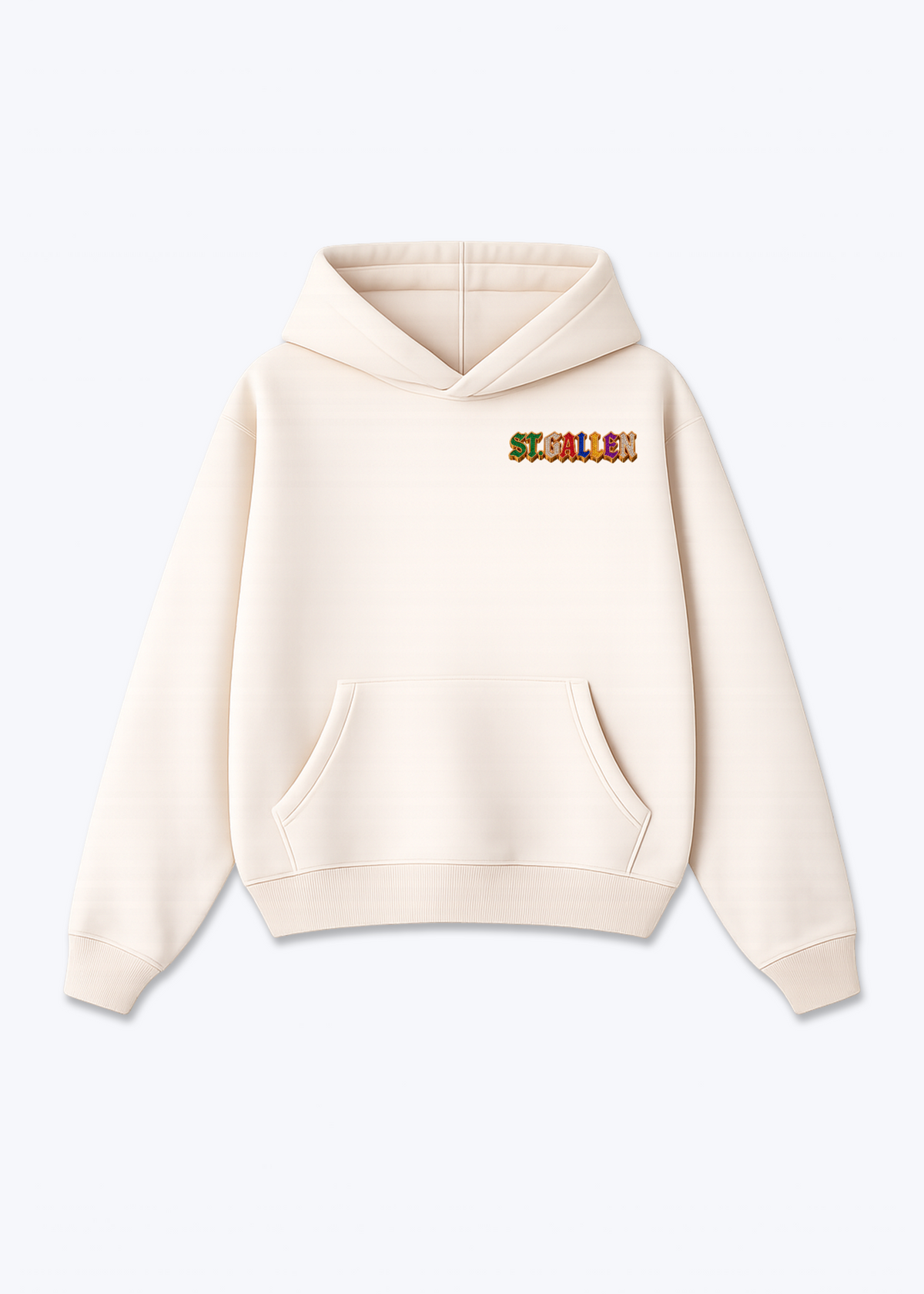 St.Gallen Jewels Oversized Hoodie - Beige Front (Designed)