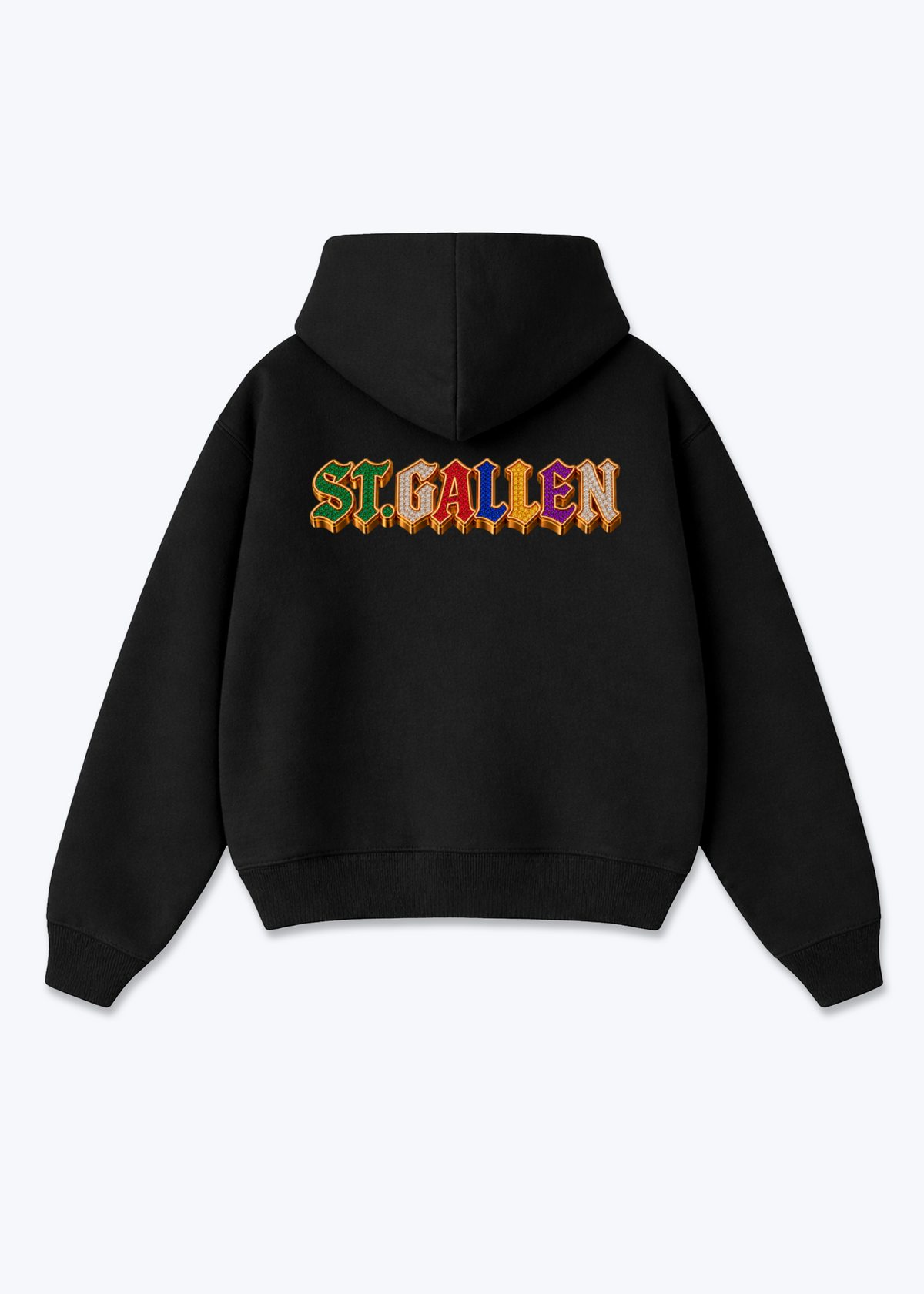St.Gallen Jewels Oversized Hoodie - Black Back (Designed)