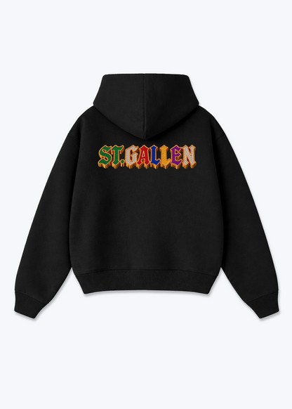 St.Gallen Jewels Oversized Hoodie - Black Back (Designed)