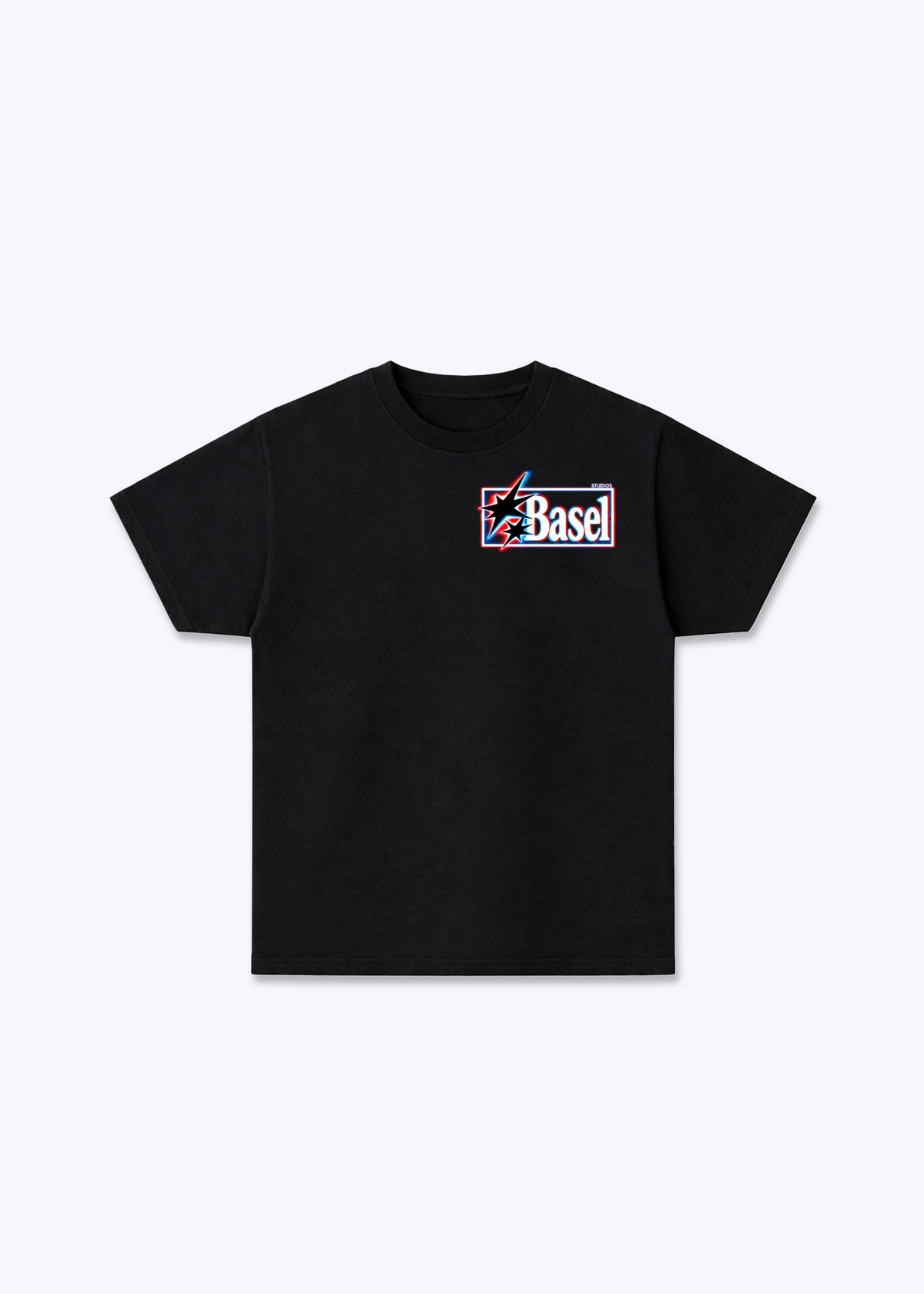 Basel Flash Basic T-Shirt - Black Front (Designed)
