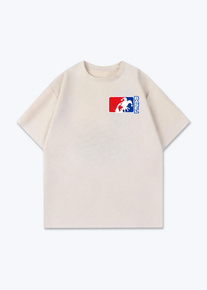 Basel Harlekin Oversized T-Shirt - Beige Front (Designed)