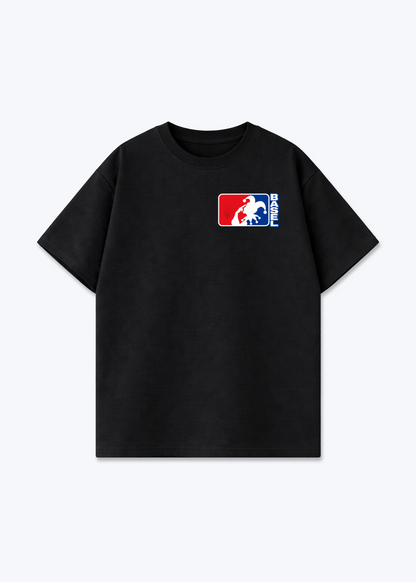 Basel Harlekin Oversized T-Shirt - Black Front (Designed)