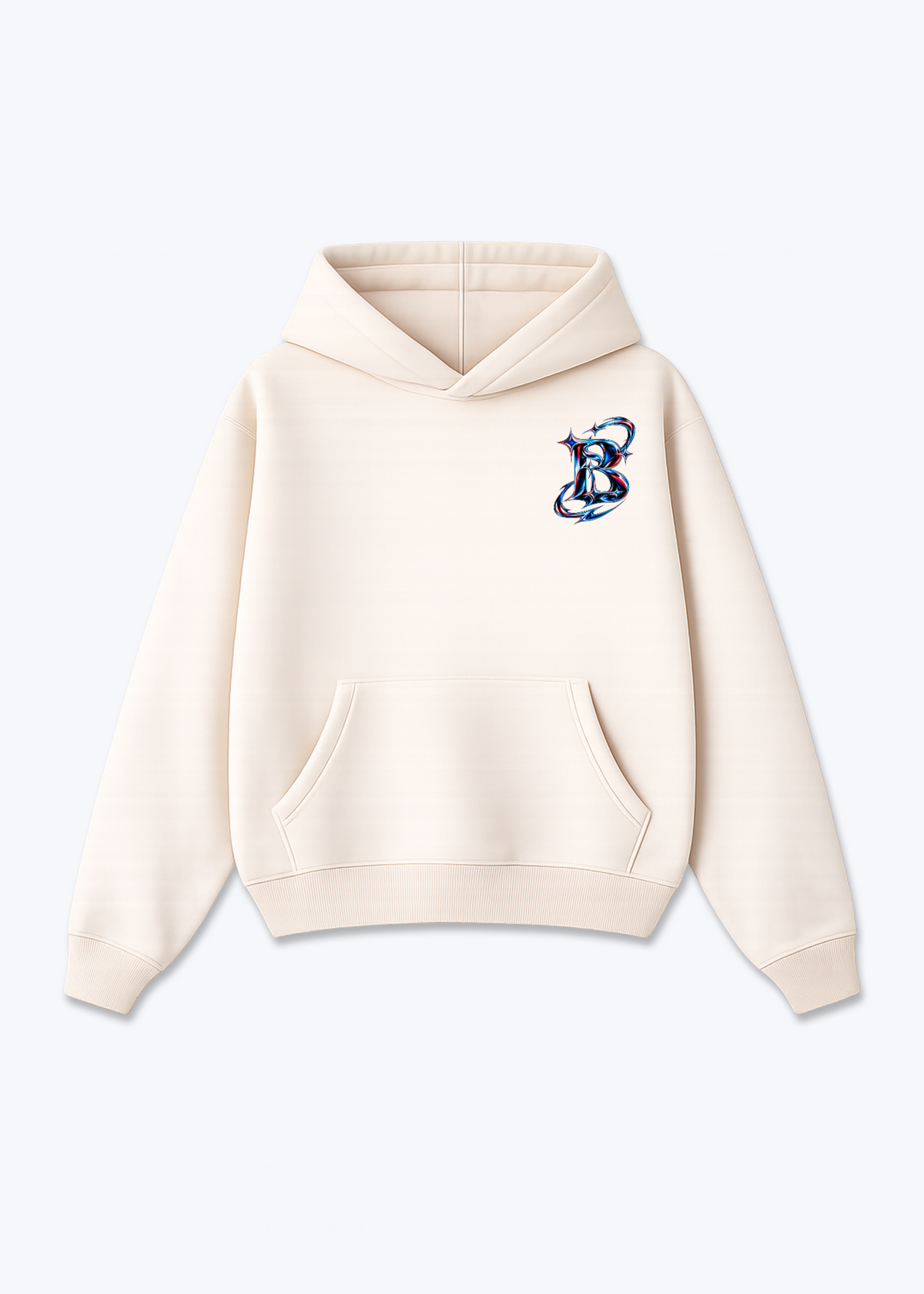Basel Icon Oversized Hoodie - Beige Front (Designed)