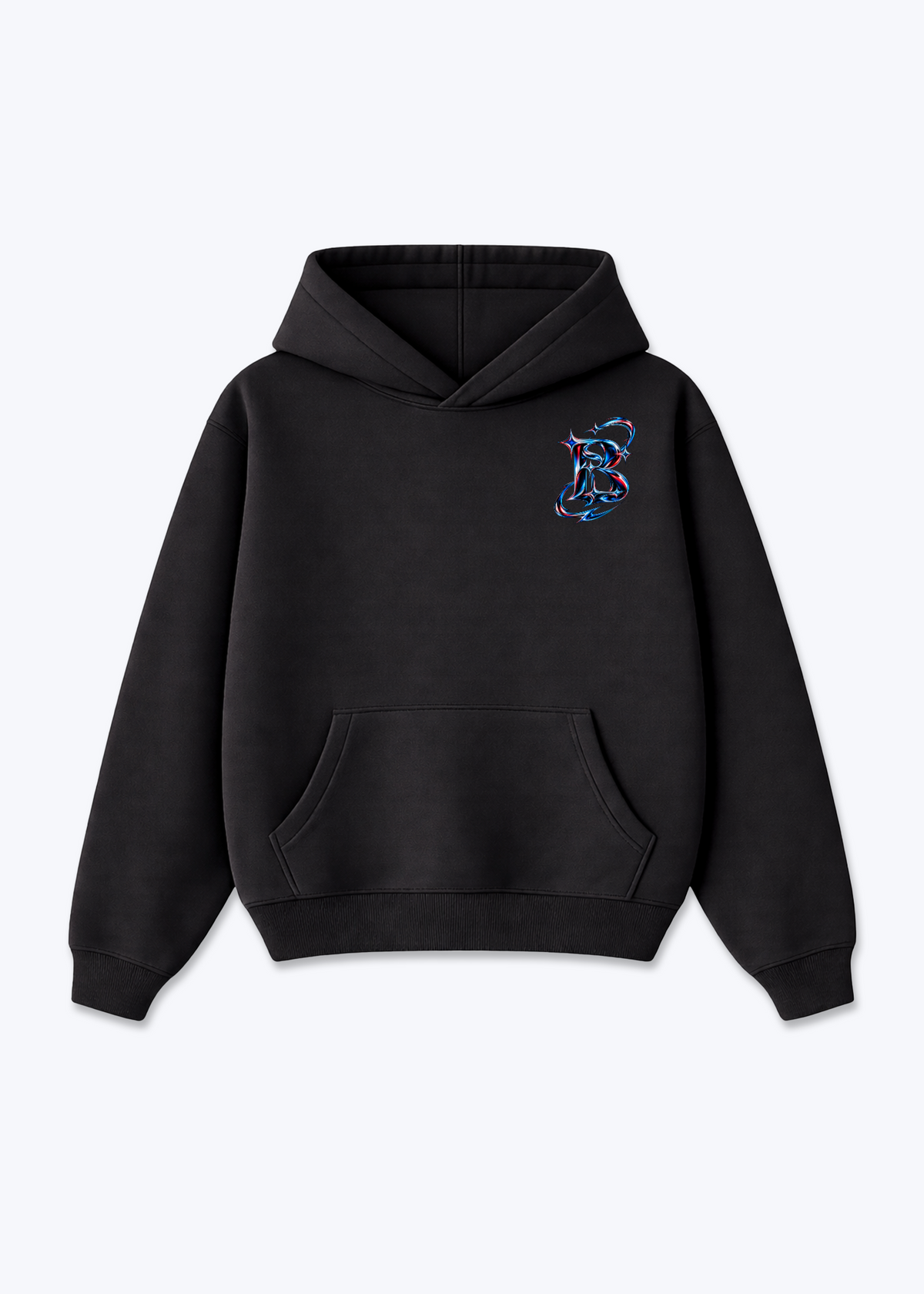 Basel Icon Oversized Hoodie - Black Front (Designed)