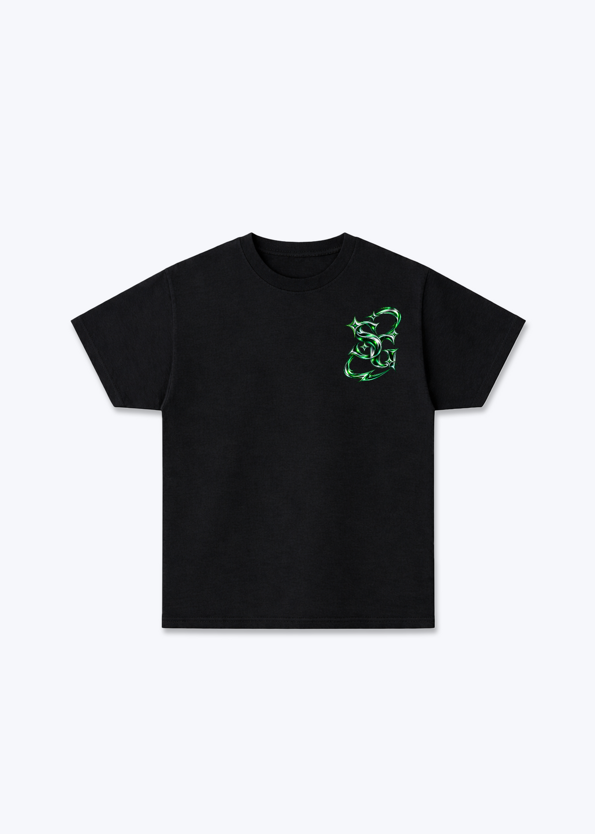 St.Gallen Platin Basic T-Shirt - Black Front (Designed)