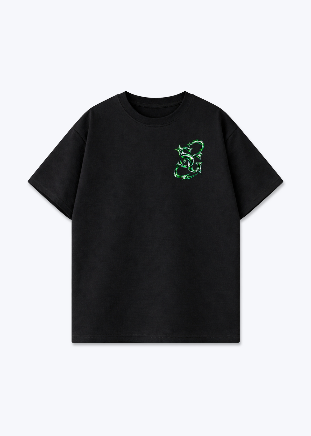 St.Gallen Platin Oversized T-Shirt - Black Front (Designed)